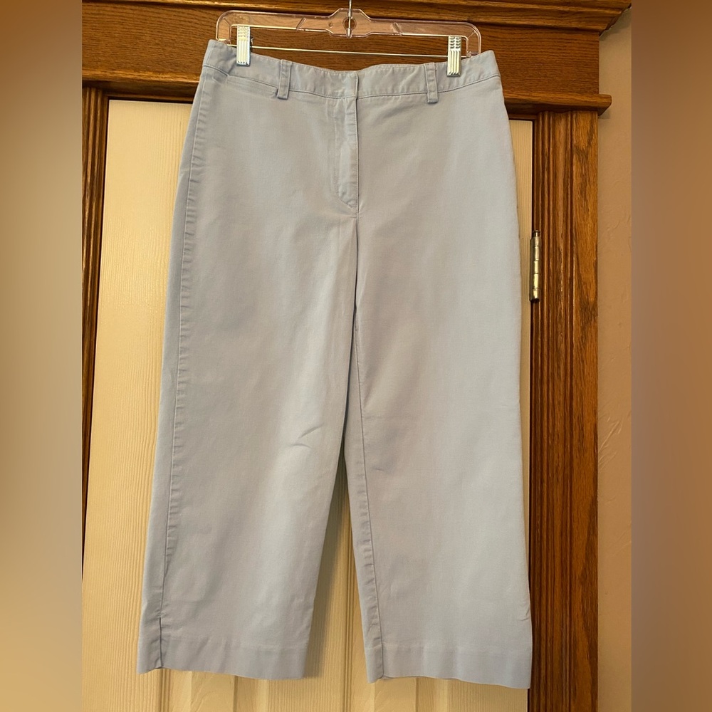 Liz Claiborne Baby Blue Womens Cropped Pants Sz 10 2% Spandex